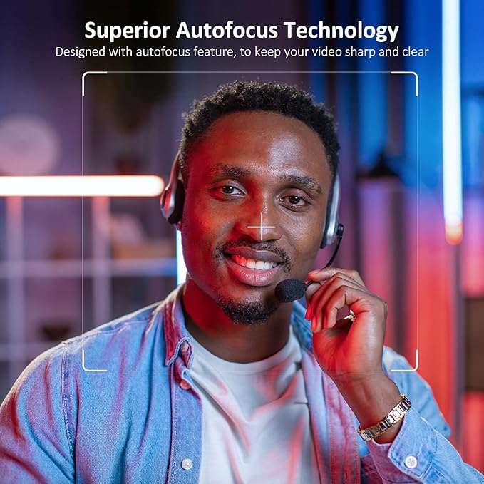 NexiGo N660P 1080P 60FPS Webcam with Software Control, Dual Microphone & Cover, Autofocus, HD USB Computer Web Camera, for OBS/Gaming/Zoom/Skype/FaceTime/Teams/Twitch