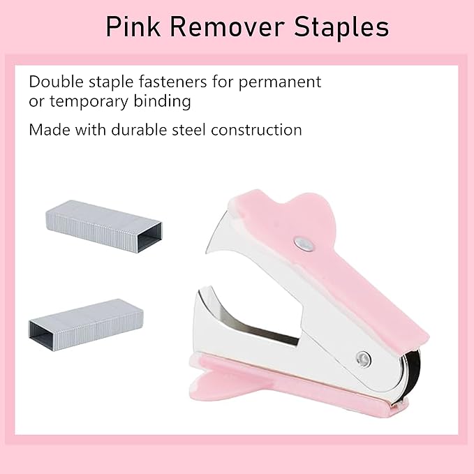 Pink Stapler, Desktop Stapler, 25 Sheet Capacity, Includes 1000 Staples and Staple Remover