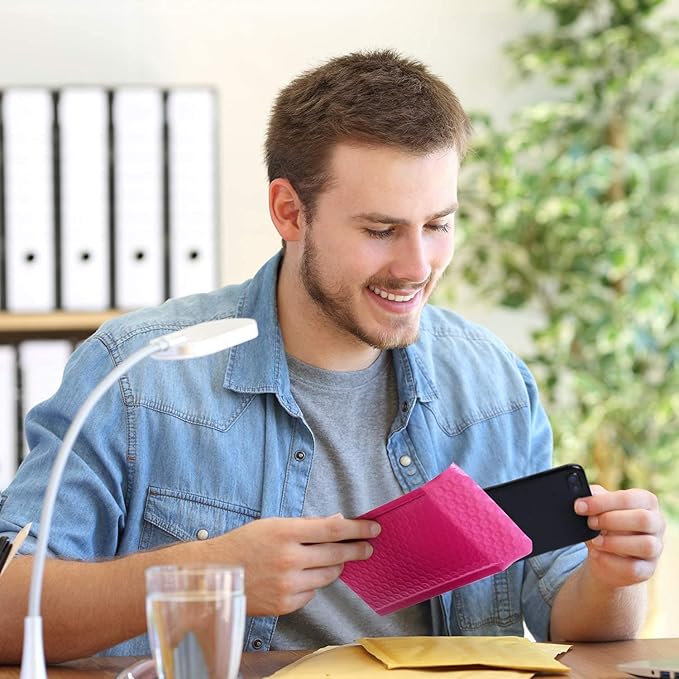 Metronic Small Bubble Mailers 4x8 Inch 800PC Bulk Usable Size 4x7 Poly Bubble Mailers Self-Seal, Mailing Envelopes, Padded Envelopes, Packaging for Small Business, Jewelry, Hot Pink