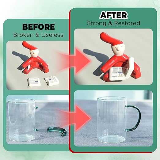 Super Glue Gel 25 Gram (Pack of 2) Clear CA Glue for Wood Furniture Plastic Ceramic Glass Leather, All Purpose Cyanoacrylate Adhesive, Heavy Duty Superglue Repair Metal Model Shoe Stone Pottery Rubber