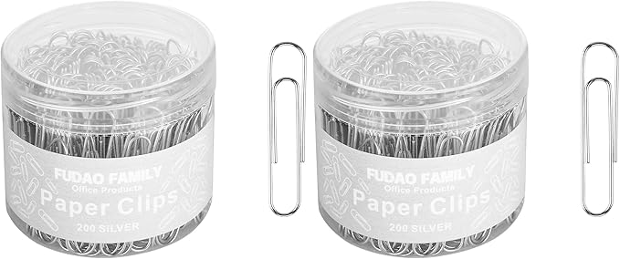 Jumbo Paper Clips, 2 Inch Paper Clip, 200 pcs Large Paperclips (Pack of 2)