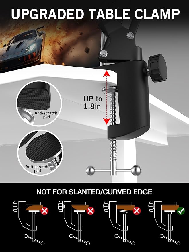 Seiren V3 Mini Boom Arm - Mic Arm for Razer Mini, Seiren V2, Seiren X and Most Microphone, Adjustable Boom Scissor Arm Stand with 3/8" to 5/8" Adapter by SUNMON