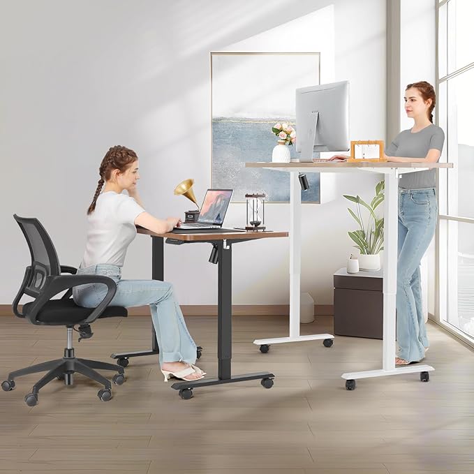 farexon Electric Standing Desk Adjustable Height, 70.8 x 27.5in Sit Stand up Desk with Outlets, Mouse Pad, 3 USB Ports & 3 Power Outlets, Casters, Hooks,4 Memory Preset Heights Home Office, Oak Grey