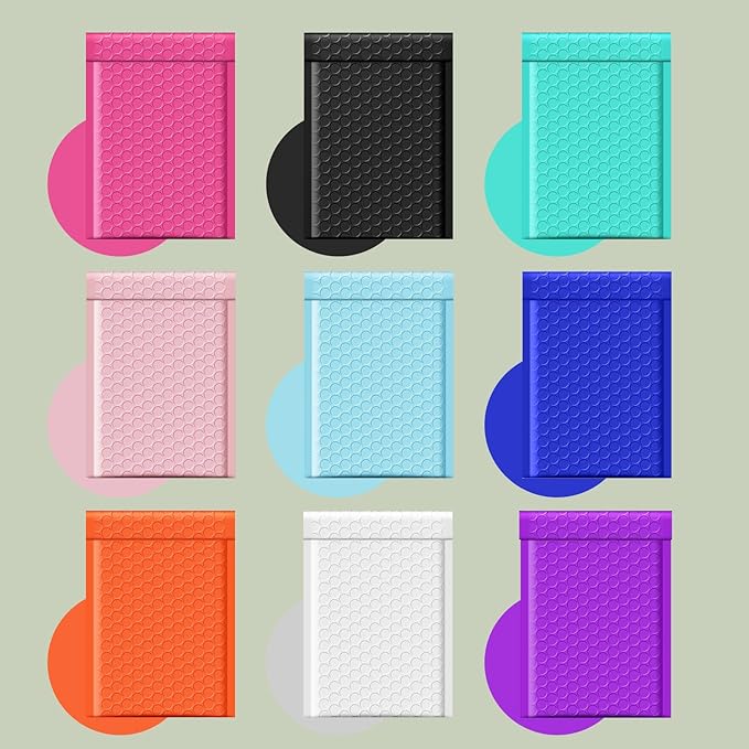 METRONIC Small Bubble Mailers 4x8 200 Pack Teal Bubble Mailer Usable Size 4x7 Self Seal Waterproof Padded Envelopes for Small Business Packaging Sports Cards