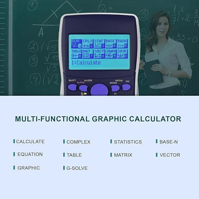 Graphing Calculator,IPepul Scientific Calculators 10 Modes /4 Graphing Functions,Desktop Math Calculator for College Students,School Supplies for Middle High School Teachers Office