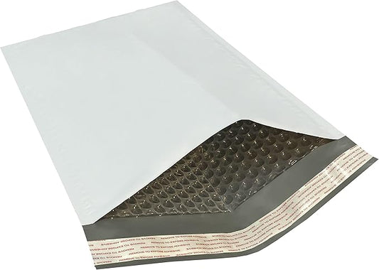 Poly Bubble Padded Mailer - (100 Pack, #3-8.5" x 14.5"), Padded Shipping Poly Envelopes, Self-Sealing Mailers, Tear- Proof, Adhesive Shipping Bags