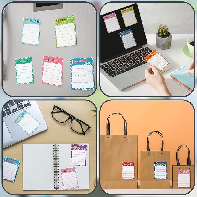 Yinder 24 Pcs Inspirational Sticky Notes Christmas Appreciation Sticky Notes Motivational Funny Memo Pads Positive Note 3 x 4 Medical Assistant Gift for Women Office(Classic,Appreciation)
