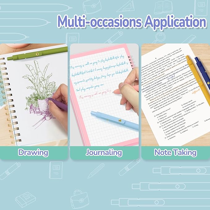 12 Pcs Colored Pens Colorful Pens 0.5mm Colored Ink Gel Pen Fine Point Smooth Writing Pen for Journaling and Note Taking Office School Supplies Gifts (12 Pcs Vibrant and Vintage Gold)