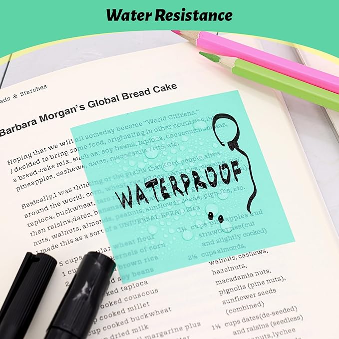 ‎SYMDROMIA Transparent Sticky Notes, 3"x3" Clear Post Translucent Sticky Notes with See Through Self-Adhesive Sticky Pads for Office School College Supplies, 800 Sheets Soft Macron
