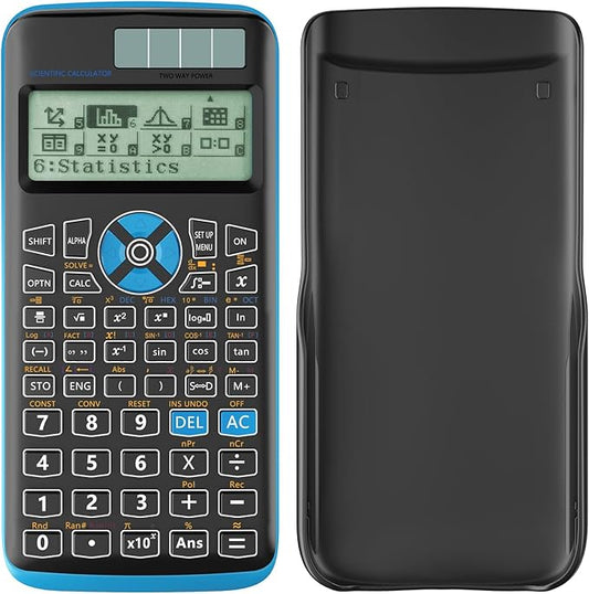 Scientific Calculators,Rudnia Calculator Desktop with 4-line Display,10+2 Digits and 552 Function Calculator,School Supplies for Middle High School and College Students (Black)