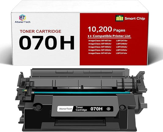 070/070H high Yield Toner Cartridge Compatible Replacement for Canon 070H/070/CRG-070 Toner Cartridge with Canon imageCLASS MF465dw MF462dw LBP247dw LBP246dw Printers|10200-Page Capacity