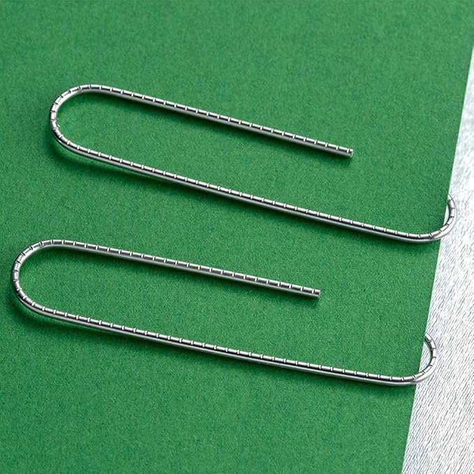 Vinaco Paper Clips Non Skid, 100 Pack Large Paper Clips 2 Inch (50 mm), Durable & Rust Resistant, Jumbo Paperclips. Great for Office, School and Personal Use