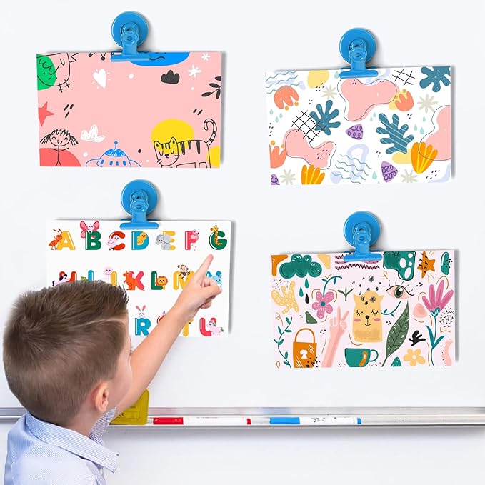 VNDUEEY 20 Pack Magnetic Paper Clip Dispenser Holder, Paperclip Dispenser for Desk, School, Office, Fridge Magnets Refrigerator Magnets, Magnet Clips for Whiteboard Locker (Blue) ?