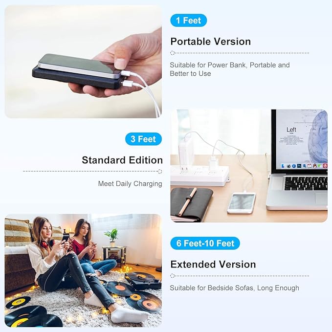 [ Apple MFi Certified ] iPhone Charger 3ft, Lightning to USB Cable 3 Feet, Fast Apple Charging Cable Cord 3 Foot for iPhone 14 Pro Max/13 Pro Max/12 Mini /11 Pro/11/XS/XR/8/7/6s/6/5S/iPad/Air.