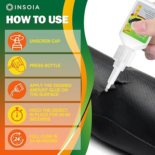 Super Rubber Glue, 20g Heavy Duty Rubber Adhesive for RC Tires, Shoe Soles, Belts, Hoses, Car Seals, Mats, Motorcycle Grips & DIY Repairs – Quick-Dry, Waterproof, Heat-Resistant CA Glue