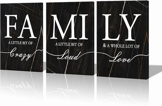 Xbolu Motivational Wall Decor Family Decor Framed Inspirational Wall Decor Pictures Motivational Posters Canvas Wall Art Prints Artwork Decor for Home Bedroom Living Room Ready to Hang