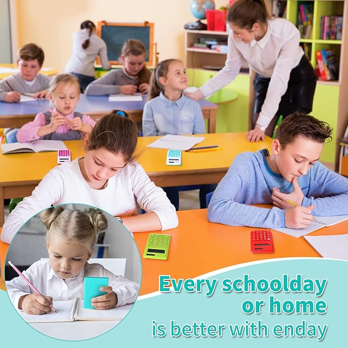 Yunsailing 48 Pcs Pocket Calculators Bulk Mini 8 Digit Handheld Calculator Small Basic Standard Calculator for Students Kids Teachers School Desktop Home Office, 3 Designs (Classic)