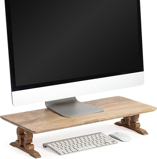 Anji Mountain Monitor Stand - Desktop Organizer & Laptop Riser, Ergonomic Monitor Riser, Space-Saving Monitor Stand for Desk, Durable Construction, Easy Assembly, Ideal for Home & Office