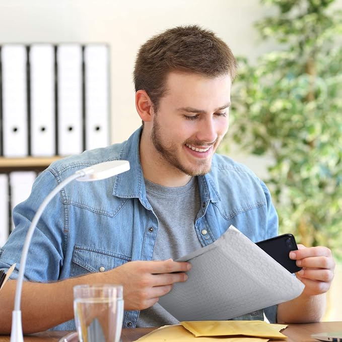 METRONIC 19200 Pack Bubble Mailer Waterproof White Small Bubble Mailers Usable Size 4x7" Self Seal Mailing Envelopes Bubble Padded for Small Business Mailing Jewelry Makeup Cards Envelope Mailers