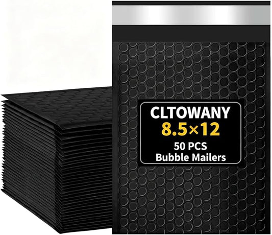 8.5×11 Bubble Mailers 50 Pack Waterproof Bubble Envelopes Self Seal Adhesive Shipping Bags for Small Business Shipping Books Clothes