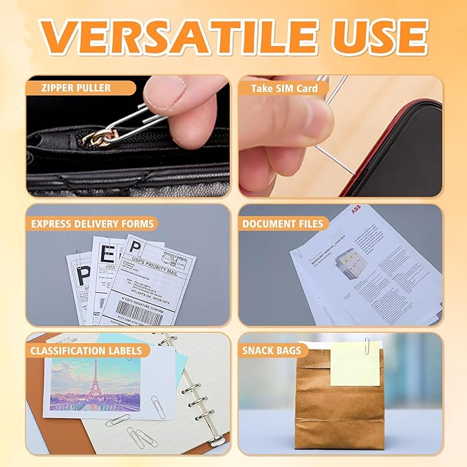 Medium Paper Clips,Paper Clip Medium Size,700 Pcs Clips Office Supplies for Paperwork Ideal for Home, School and Teacher Supplies.