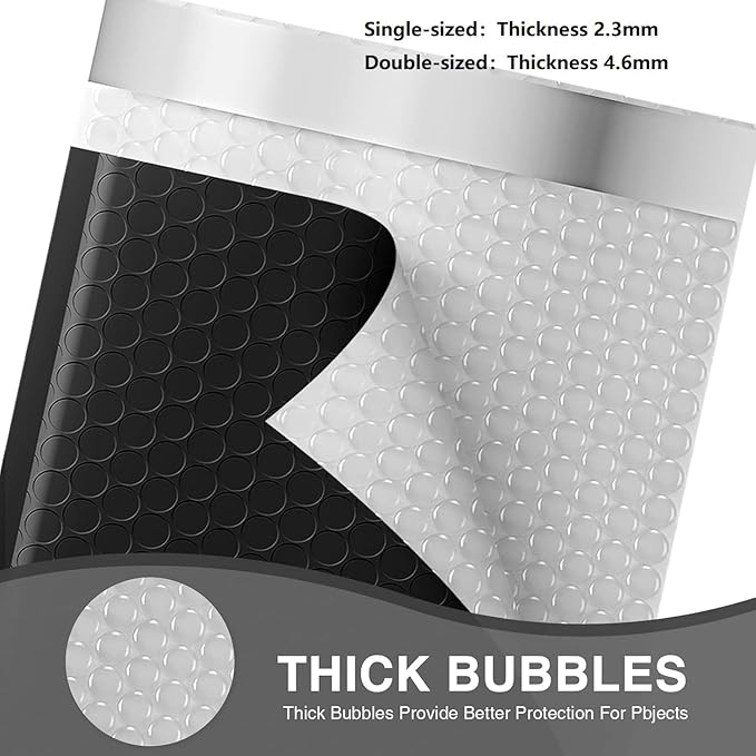 Metronic Bubble Mailers 6x10 Inch 100 Pack Black Usable Size 6x9" Opaque Padded Envelopes Waterproof Bubble Envelopes Cushioning Mailer for Small Business Mailing Makeup Jewelry Gifts