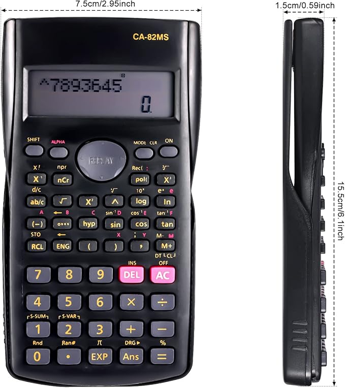 30 Packs Scientific Calculator Bulk, Individually Packaged Saillong 2 Line Engineering Math Calculators for High School, College Student and Teacher, and Business(Black)