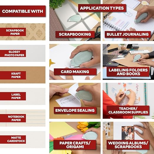 XFasten Glue Tape Roller for Scrapbooking 4-Pack Acid-Free Pastel Green Double Sided Tape Roller for Crafts, Photos, Bullet and Junk Journaling Supplies - Scrapbook Adhesive Runner (0.3 in x 30 ft)