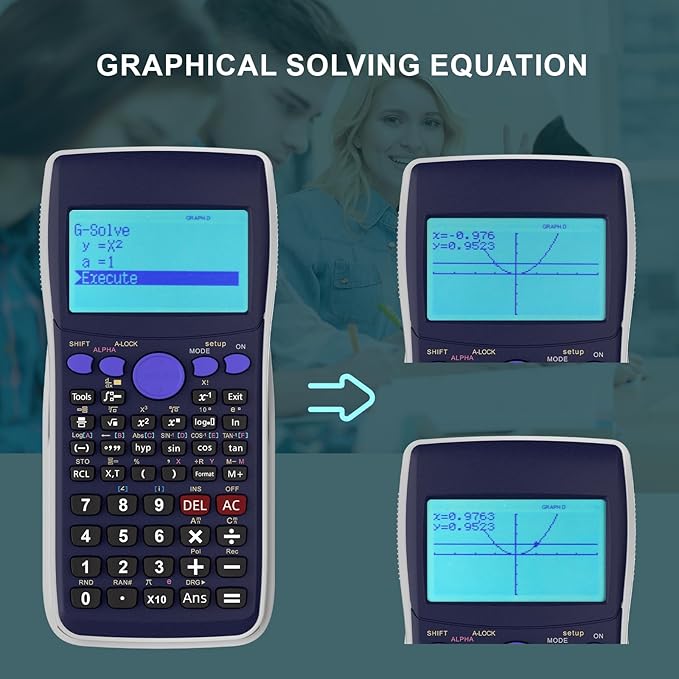 Graphing Calculator,IPepul Scientific Calculators 10 Modes /4 Graphing Functions,Desktop Math Calculator for College Students,School Supplies for Middle High School Teachers Office
