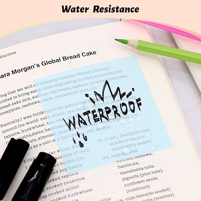 ‎SYMDROMIA Transparent Sticky Notes, 3"x3" Clear Sticky Notes, Post Translucent with See Through Self-Adhesive Sticky Pads for Office School College Supplies, 800 Sheets Bright Morandi