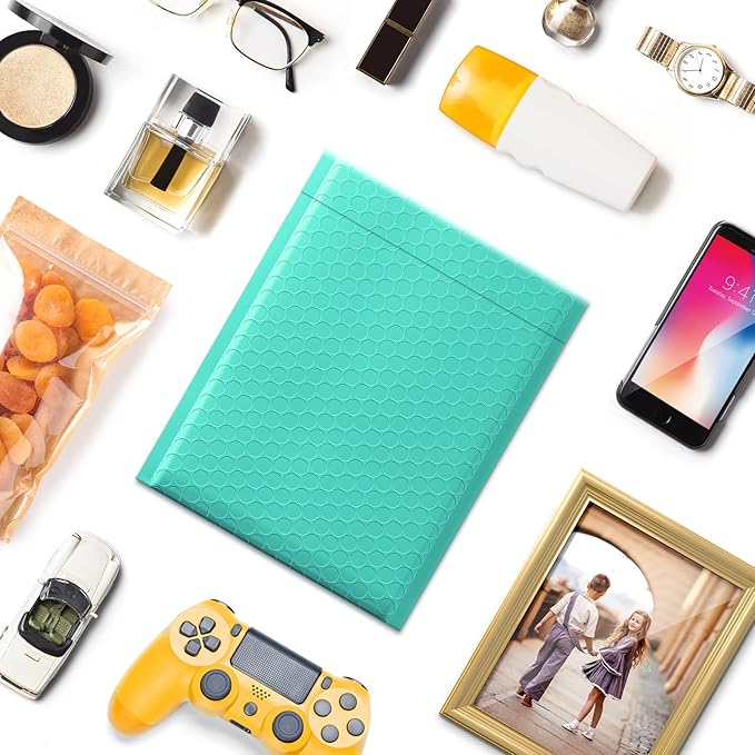 Metronic Bubble Mailers 6x10" 100 Pack Usable Size 6x9" Teal Padded Envelopes Self-Seal Small Bubble Mailers Cushioning Bubble Envelopes for Shipping Small Items Jewelry Makeup Gifts