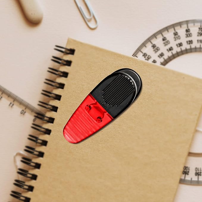 10 Magnetic Memo Holders Set - Large Clip, Plastic - TRed