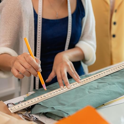 gisgfim 36 Pack 39 Inches Wood Double Sided Meter Stick Yard Stick Wood Economy Meterstick Wooden Ruler 100 Centimeters Measuring Yardstick Bulk School Classroom Home Office Kid Measuring Tailor Craft