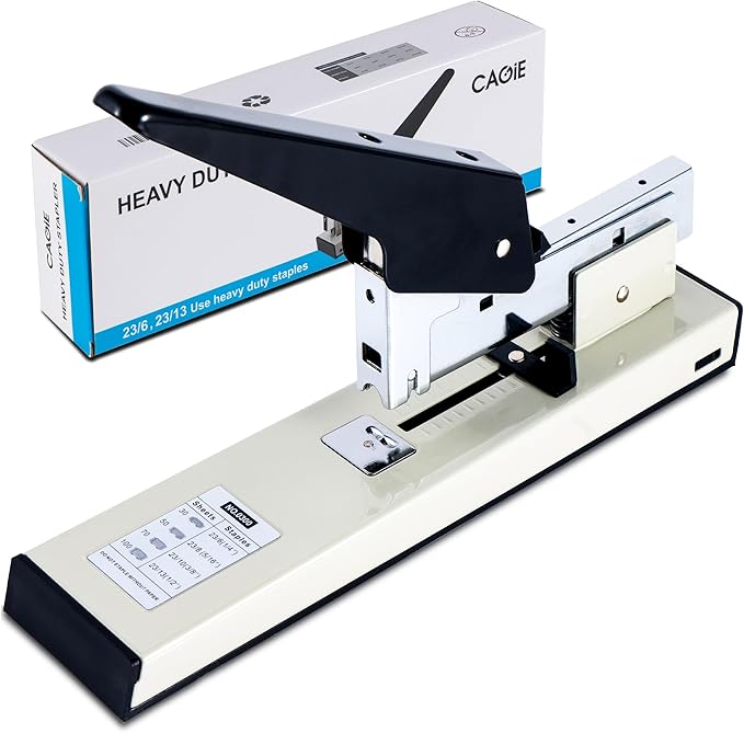 Stapler Heavy Duty, 100 Sheet, 1PACK Manual Big Stapler Metal,max use 23/13 Staples