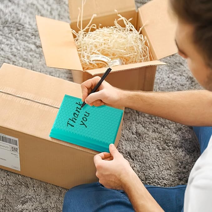 Metronic Bubble Mailers 4x8 Inch 4000 Pack Teal Usable Size 4x7'' Waterproof Bubble Mailer Padded Envelopes Self Seal, Cushioning Poly for Packaging, Shipping, Mailing, Small Business Supplies