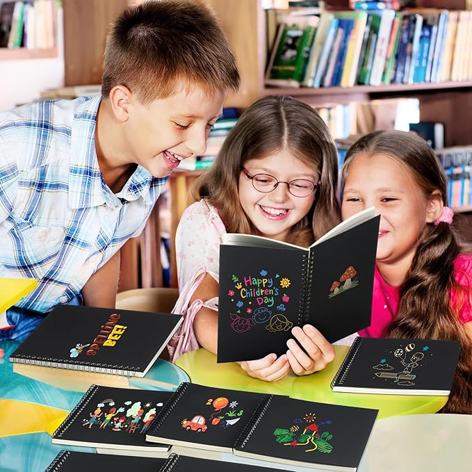 Yahenda Spiral Notebook Bulk A5 Journal Lined 8.3'' x 5.5'' Writing Composition Paper Small Notepad Subject Notebook for Students Office Business Back to School Supplies(Black,54 Pcs)