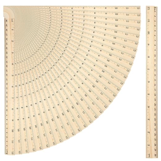 100 Pcs Wooden Ruler 12 Inch Rulers Bulk Wood Measuring Ruler 2 Scale Rulers for Ruler with Centimeters and Inches 30 cm Drafting Tools for Home Office
