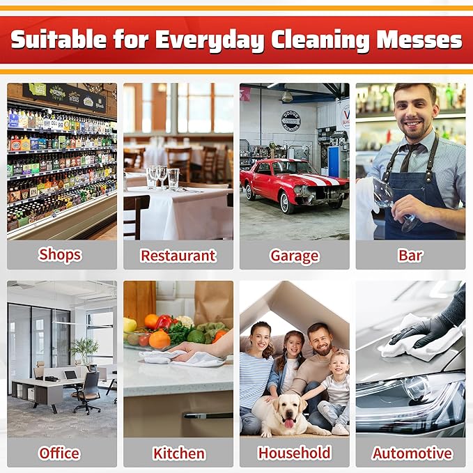 HOMERHYME White Microfiber Cleaning Cloth, 150 Pack Shop Towels All-Purpose Cleaning Rags, Bulk Lint-Free Washcloth Reusable Microfiber Towels for Cars Mechanic Garage & Housekeeping 11.5"*11.5"