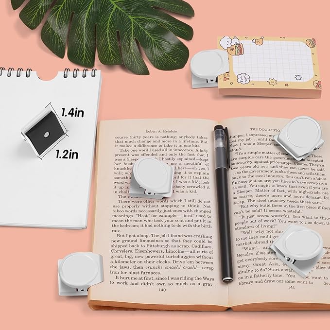 VNDUEEY White Magnetic Clips, 24 Pcs Fridge Magnets Whiteboard Magnets, Refrigerator Magnets Metal Clips for Locker Photo Displays, Heavy Duty Magnetic Paper Holder Classroom Teacher Supplies