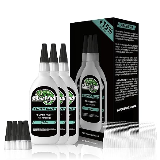 Thin Super Glue Liquid Kit 9.2 oz, All Purpose Clear Superglue for Plastic Ceramic Metal Wood Glass Shoe Leather Rubber, Instant Cyanoacrylate Adhesive for Home Repair Hobby Model Pottery DIY Craft