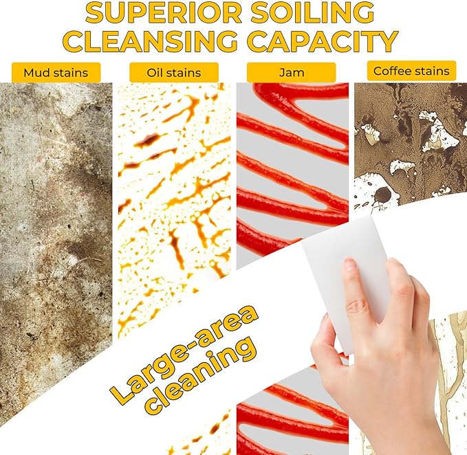 (100 Pack 3.1"x1.9"x1.1") Melamine Sponges Magic Cleaning Sponges in Bulk Eraser Sponges for Kitchen Bathroom Cleaning Supplies for Stains and Dirt