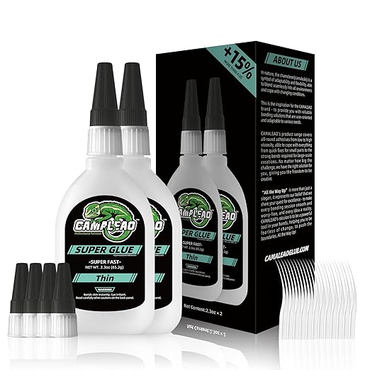 Thin Super Glue Liquid Kit 4.6 oz, All Purpose Clear Superglue for Plastic Ceramic Metal Wood Glass Shoe Leather Rubber, Instant Cyanoacrylate Adhesive for Home Repair Hobby Model Pottery DIY Craft