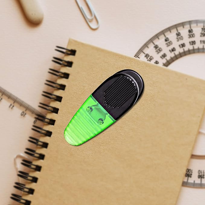 10 Magnetic Memo Holders Set - Large Clip, Plastic - TGreen