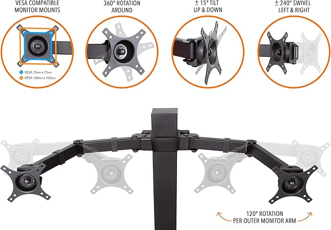 Stand Steady Techtonic Electric Standing Desk Converter wIth Dual Monitor Mount, 2 Screen Support, Quiet Sit-Stand Desk with Button Control, Keyboard Tray, Ideal for Gaming & Computer Work (Black)