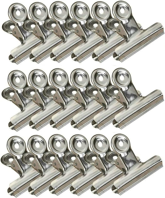 18 Pack Stainless Steel Chip Bag Clips Heavy Duty Food Bags Clamp Clips for Kitchen Office School(2.5In)