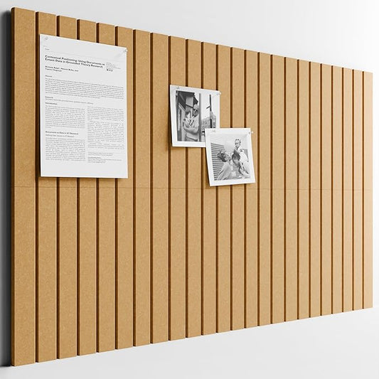 Bumusty Large Cork Board Alternative-47 x35 Felt Bulletin Board Tiles, with 30 Pushpins, 70 Adhesive Tabs, 12-Pack Slat Wall Paneling, Cork Boards for Office Push Pin Board Felt Board-Longan Yellow