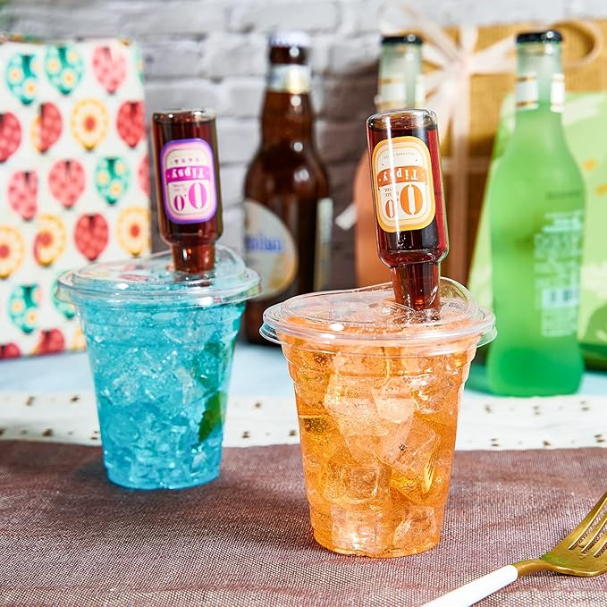 [100 PACK] 12 oz Clear Plastic Cups With Strawless Sip Lids, Disposable Plastic Cups With Sip Through Lids for Ice Coffee, Smoothie, Slurpee, or Any Cold Drinks