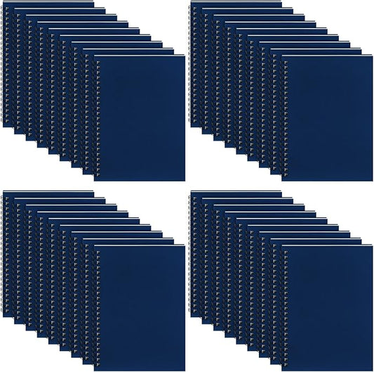 Yahenda Spiral Notebook Bulk A5 Journal Lined 8.3'' x 5.5'' Writing Composition Paper Small Notepad Subject Notebook for Students Office Business Back to School Supplies(Deep Blue,36 Pcs)
