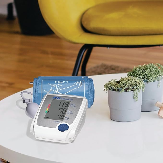 A&D Medical Blood Pressure Monitor for Home Use - UA-705VL, Large Cuff (14.2-17.7"/36cm-45cm), Easy to Use, 30 Reading Memory, Snapshot Averaging, Systolic & Diastolic Reading, Portable, 1 AA Battery