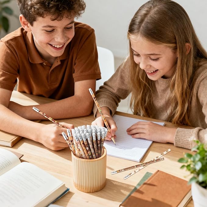 Xqumoi Capybara Pencils with Eraser - Cute Capybara #2 HB Pencils, School Classroom Student Rewards Back to School Office Supply Animal Print Goodie Bag Fillers Stuffers Birthday Party Favors